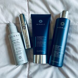 Monat haircare bundle rejuvenique oil, bond iq serum, shampoo and conditioner
